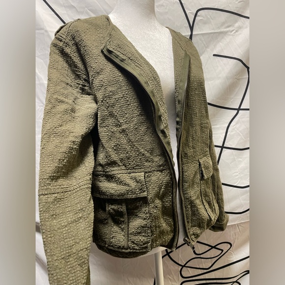 SANCTUARY Basic Long-Sleeved Olive Green Cardigan - Picture 2 of 5